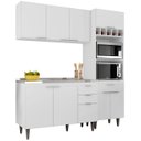 Ver imagem 2 de Armário de Cozinha Cp02 com Pia 120cm Pérola Z34 Branco - Mpozenato