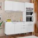 Ver imagem 1 de Armário de Cozinha Cp02 com Pia 120cm Pérola Z34 Branco - Mpozenato