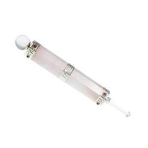 Varinha Bastão de Atlante de Quartzo Rosa para Reiki Chakras:rosa