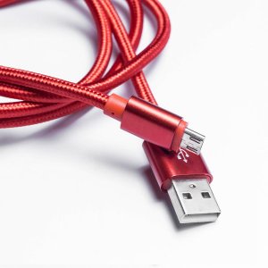 Cabo Usb 2.0 Para Micro Usb 1 Metro Hayom Cb1117 Vermelho
