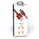 Ver imagem 3 de Cabo Usb 2.0 Para Micro Usb 1 Metro Hayom Cb1117 Vermelho