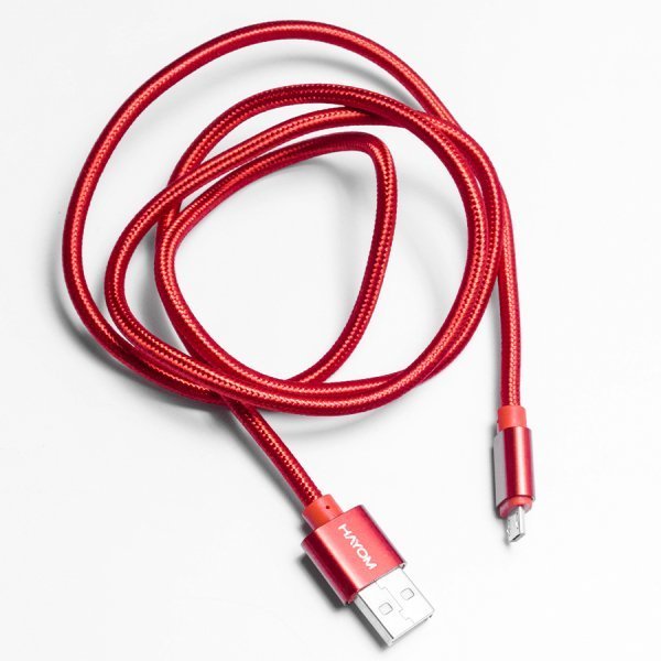 Cabo Usb 2.0 Para Micro Usb 1 Metro Hayom Cb1117 Vermelho - 2