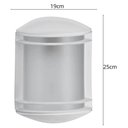Ver imagem 5 de Kit 12 Arandelas Luminárias de Parede Jardim Branco Elegance E27 Grade Redonda Lente Fosca Dital