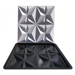 Forma 3D Gesso e Cimento ABS - Cullinans Moderno 50x50 - 1