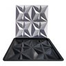 Forma 3D Gesso e Cimento ABS - Cullinans Moderno 50x50 - 1