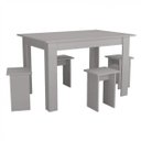 Ver imagem 2 de Conjunto Mesa com 4 Bancos MDP Branco