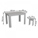 Ver imagem 3 de Conjunto Mesa com 4 Bancos MDP Marrom/Montana