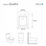 Assento Sanitário Quadra Branco para Vaso Deca - 3