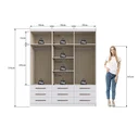 Ver imagem 5 de Guarda-Roupa Casal 6 Portas 9 Gavetas Sevilha 20266 Espresso Móveis