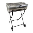 Ver imagem 1 de Churrasqueira Aberta Grill Inox Grelha e Carrinho 97x67x40cm Ouro Minas