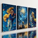 Ver imagem 1 de Kit 3 Quadro Pequeno Principe Placa Decorativa Desenho Tv 28x20cm