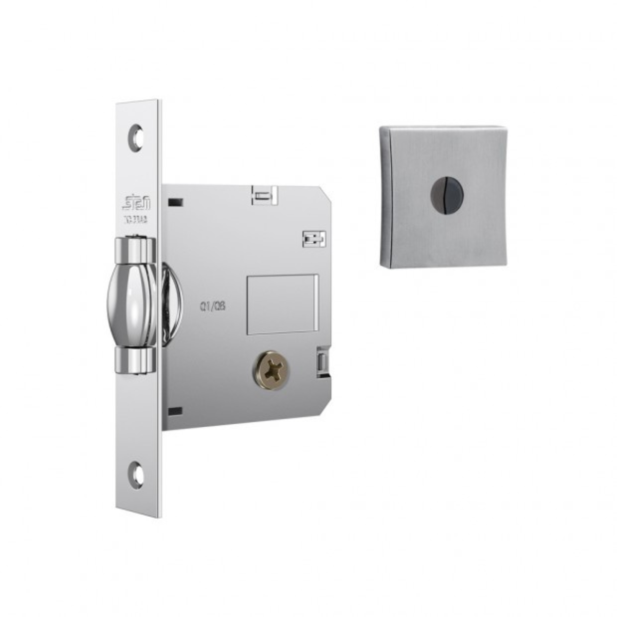 Fechadura Porta Stam Pivotante Rolete 1005 Externo Cromado