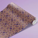 Ver imagem 3 de Papel de Parede Arabesco Roxo e Dourado 1 Arte Destaque 1,50 Metros