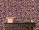 Ver imagem 1 de Papel de Parede Arabesco Roxo e Dourado 1 Arte Destaque 1,50 Metros