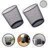 Kit 2 Lixeiras Telada de Metal Preta Cesto Lixo 10 Litros - 7