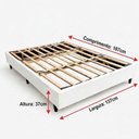 Ver imagem 4 de Base de Cama Box na Caixa Cama Casal 137x187 Desmontável Tecido Premium 100% Madeira - Branco