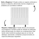 Ver imagem 5 de Cabeceira Estofada Cama Casal 140cm Lídia Suede e Frame Branco