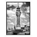 Ver imagem 1 de Quadro Relogio Londres com Moldura Preta Vidro Anti Reflexo