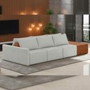 Ver imagem 6 de Sofá Ilha Modular para Sala 312cm com Puff Dublin K01 Linho Cinza Sintético Caramelo - Lyam Decor