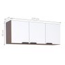 Conjunto Armário Aéreo e Balcão Bujaru Tamarindo Branco - 2