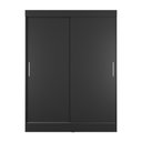 Ver imagem 4 de Guarda-roupa Solteiro 2 Portas de Correr Harry 135 Cm - Preto