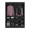 Ver imagem 6 de Guarda-roupa Solteiro 2 Portas de Correr Harry 135 Cm - Preto