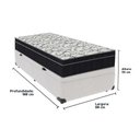 Ver imagem 5 de Cama + Box com Bau Solteiro Colchão Extra Firme Airtech Ortobom D45 Branco