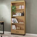 Ver imagem 1 de Estante Decorativa para Livros 77cm 4 Prateleiras e Gaveta 100% Mdf C57 Pradel Móveis-freijó