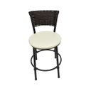 Ver imagem 3 de Kit 2 Banquetas Baixa de Cozinha Encosto Junco