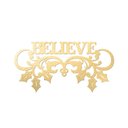 Ver imagem 1 de Believe com Ramos 40cmx20cm - Cria Arte Laser Dourado
