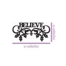 Believe com Ramos 40cmx20cm - Cria Arte Laser Dourado - 2