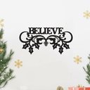 Ver imagem 3 de Believe com Ramos 40cmx20cm - Cria Arte Laser Dourado