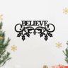 Believe com Ramos 40cmx20cm - Cria Arte Laser Dourado - 3
