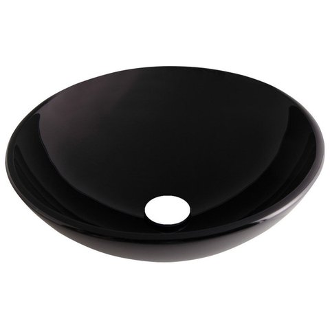 Cuba de Vidro 31cm sem Válvula Jaspe Astra Preto