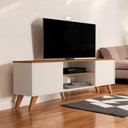 Ver imagem 1 de Rack com Prateleiras Helena Off White e Ypê Sal Movelaria