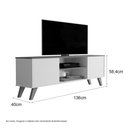 Ver imagem 2 de Rack com Prateleiras Helena Off White e Ypê Sal Movelaria