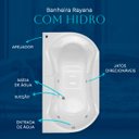 Ver imagem 4 de Banheira Retangular Rayana com Hidro em Acrílico - 127v