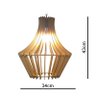 Lustre Luminária Pendente de Madeira MDF Mod. Orient - 2