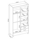 Ver imagem 4 de Guarda Roupa Flex 4 Portas 2 Gavetas Astro D02 Branco/Rosa/Branco - Mpozenato