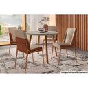 Ver imagem 3 de Mesa Jantar Stellar 1599 Madeirado/Aço 100cm Dourado Carraro