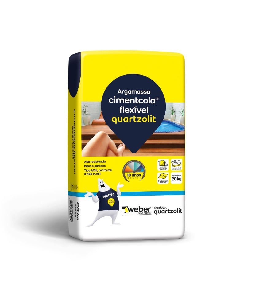ARGA EXT AC-3 BRANCA EXTERNO/INT QUARTZOLIT 20KG | MadeiraMadeira