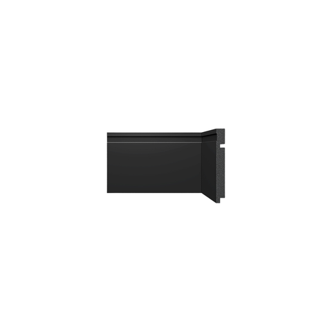 Rodapé de Poliestireno 3480 Preto com 15cm Santa Luzia