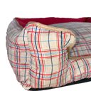 Ver imagem 3 de Cama Pet Onix Médio Quadrada Impermeável: Bella Xadrez Vermelho