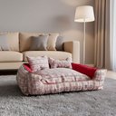 Ver imagem 7 de Cama Pet Onix Médio Quadrada Impermeável: Bella Xadrez Vermelho