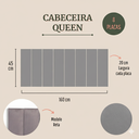 Ver imagem 4 de Cabeceira Queen Modulada Estofada para Cama Box 20cm X 45cm - Suede Cinza
