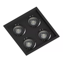 Ver imagem 3 de Spot Embutido Quadrado Quadruplo Recuado Dicroica + 4 Lâmpadas Mr16 6w Stella 3000k 4000k 5000k Cor: