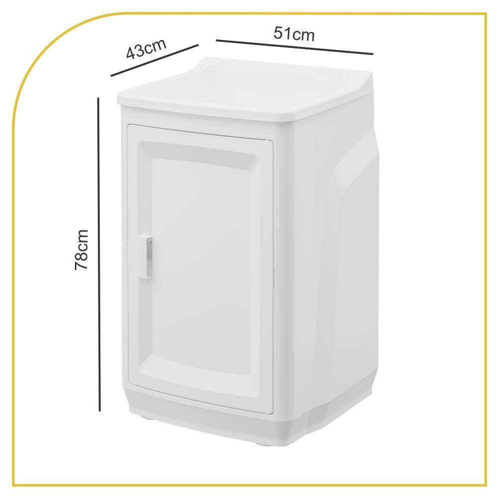 Gabinete para Lavandera com Tanque Astra 22 Litros Cor:branco - 2