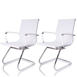Kit Com 2 Cadeira Fixa Interlocutor Charles Eames Esteirinha 11A - 1
