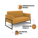 Ver imagem 3 de Sofá 2 Lugares Namoradeira Industrial Alta Preto Marisa Bouclê Mostarda D03 - D’Rossi