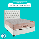 Ver imagem 4 de Kit Cabeceira + Cama Box Bau + Colchão Casal Molas Ensacadas Airtech Ortobom